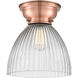 Aditi Seneca Falls LED 10 inch Antique Copper Flush Mount Ceiling Light, Aditi