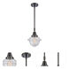 Franklin Restoration Small Oxford LED 7.5 inch Matte Black Mini Pendant Ceiling Light in Seedy Glass