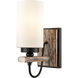 Paladin LED 4.5 inch Matte Black Sconce Wall Light in White Glass