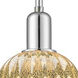 Preston 1 Light 6.25 inch Polished Chrome Mini Pendant Ceiling Light in Mercury Glass