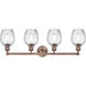 Salina 4 Light 32 inch Antique Copper Bath Vanity Light Wall Light