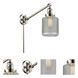 Stanton 30 inch 3.50 watt Polished Nickel Swing Arm Wall Light, Franklin Restoration