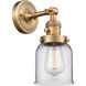 Franklin Restoration Small Bell LED 5 inch Brushed Brass Sconce Wall Light, Franklin Restoration