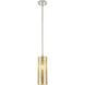 Downtown Urban Crown Point 1 Light 4.5 inch Polished Nickel Pendant Ceiling Light in Mercury