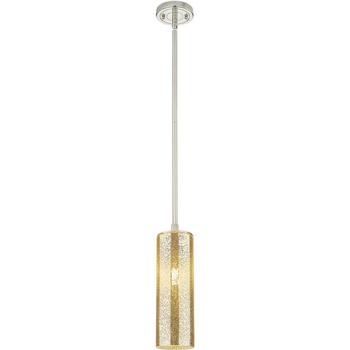 Downtown Urban Crown Point 1 Light 4.5 inch Polished Nickel Pendant Ceiling Light in Mercury
