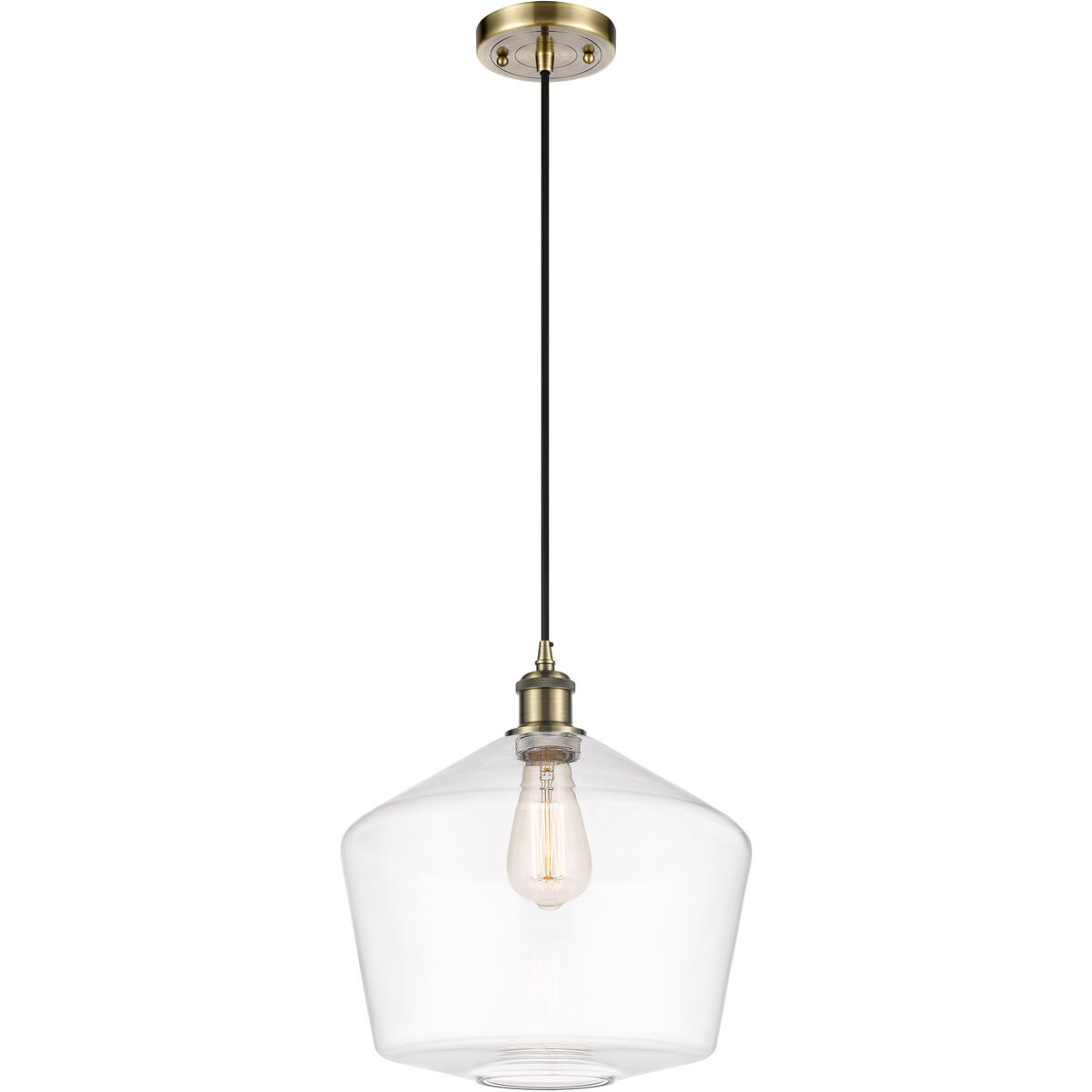Ballston Cindyrella 1 Light 12 inch Antique Brass Mini Pendant Ceiling Light