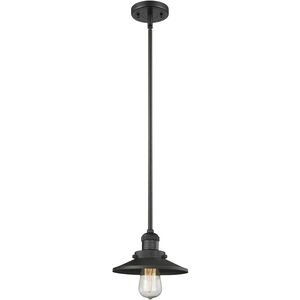 Franklin Restoration Railroad LED 8 inch Matte Black Mini Pendant Ceiling Light, Franklin Restoration