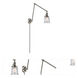Small Canton 30 inch 60.00 watt Satin Nickel Swing Arm Wall Light, Franklin Restoration