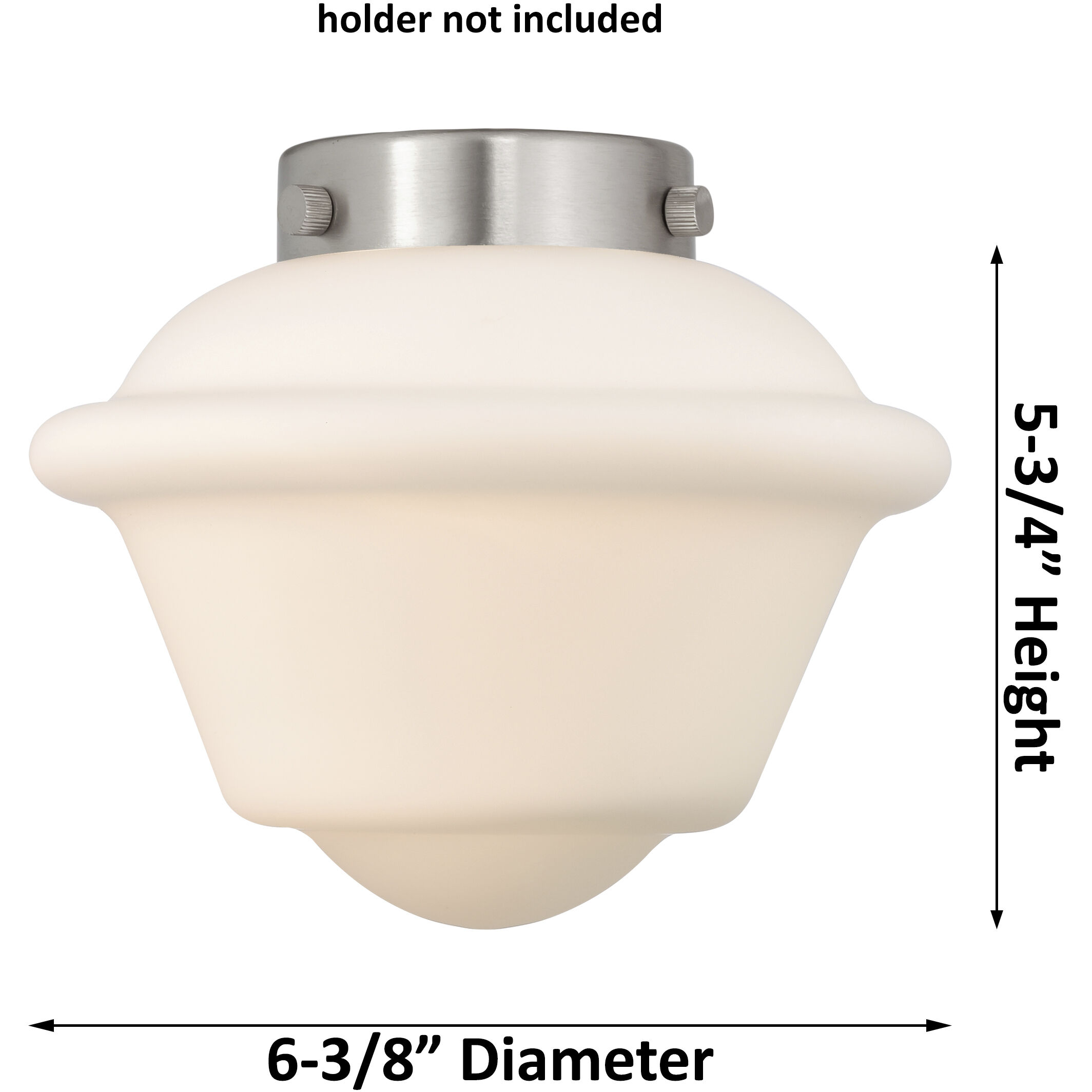 Small Oxford Matte White Cased Glass