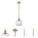 Ballston Athens LED 8 inch Antique Brass Pendant Ceiling Light in Clear Glass, Ballston