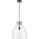 Newton Bell 1 Light 14 inch Matte Black Pendant Ceiling Light
