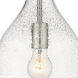 Salem 1 Light 9 inch Brushed Satin Nickel Mini Pendant Ceiling Light in Seedy Glass 