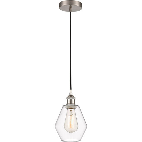 Edison Cindyrella LED 6 inch Brushed Satin Nickel Mini Pendant Ceiling Light