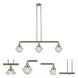 Franklin Restoration Small Oxford 3 Light 40 inch Brushed Satin Nickel Island Light Ceiling Light in Seedy Glass, Franklin Restoration
