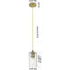 Downtown Urban Crown Point 1 Light 4.5 inch Brushed Brass Pendant Ceiling Light in Mercury