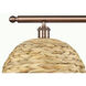 Woven Rattan Island Light Ceiling Light in Antique Copper