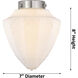 Franklin Restoration Bullet 1 Light 7 inch Polished Nickel Mini Pendant Ceiling Light in Incandescent, Matte White