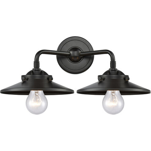 Nouveau Railroad 2 Light 16 inch Oil Rubbed Bronze Bath Vanity Light Wall Light, Nouveau