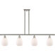 Ballston Eaton LED 48 inch Polished Nickel Island Light Ceiling Light in Matte White Glass, Ballston