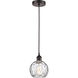 Edison Athens Water Glass LED 6 inch Oil Rubbed Bronze Mini Pendant Ceiling Light