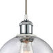 Ballston Athens 1 Light 8 inch White and Polished Chrome Mini Pendant Ceiling Light