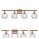 Ballston Athens Water Glass LED 36 inch Antique Copper Bath Vanity Light Wall Light