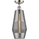 Ballston Windham LED 7 inch Polished Nickel Semi-Flush Mount Ceiling Light in Plated Smoke Glass