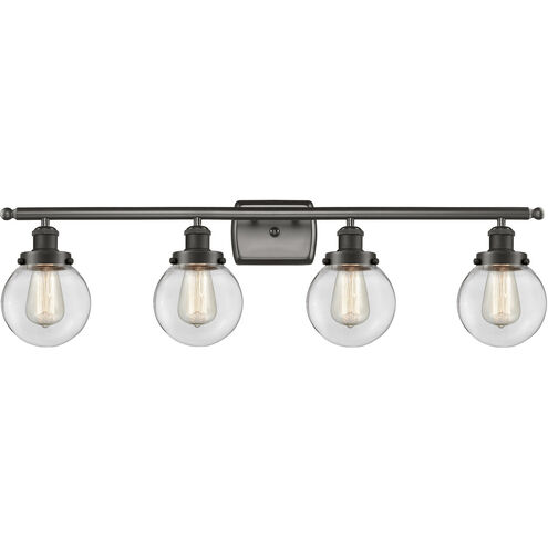 Ballston Beacon LED 36 inch Oil Rubbed Bronze Bath Vanity Light Wall Light in Clear Glass, Ballston