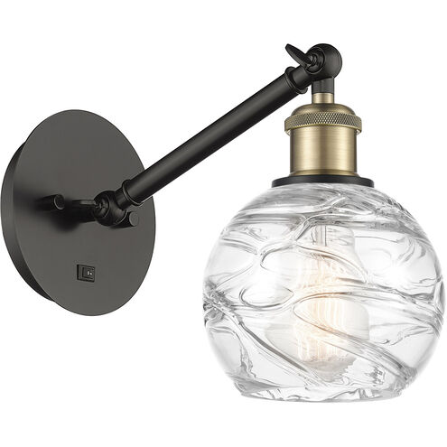 Ballston Athens Deco Swirl LED 6 inch Black Antique Brass Sconce Wall Light