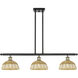 Ballston Bristol Natural II Island Light Ceiling Light in Black Antique Brass
