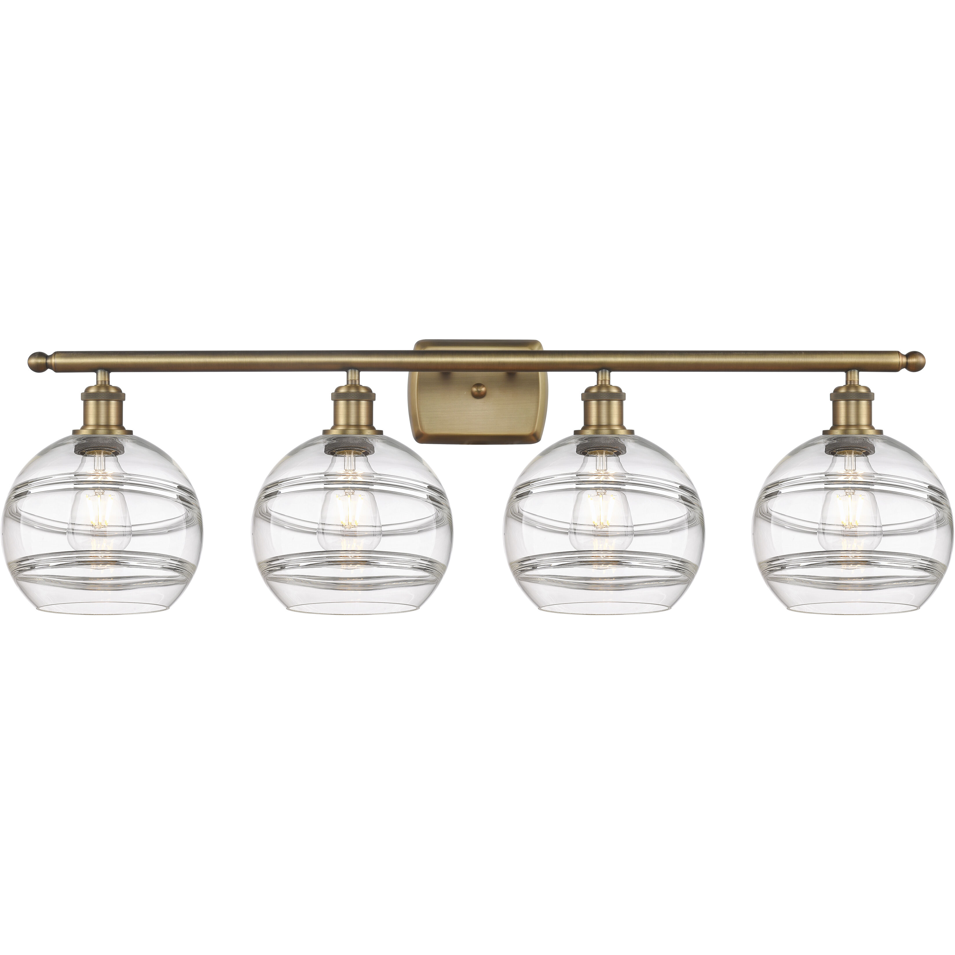 Ballston Rochester 4 Light 38 inch Brushed Brass Bath Vanity Light Wall Light