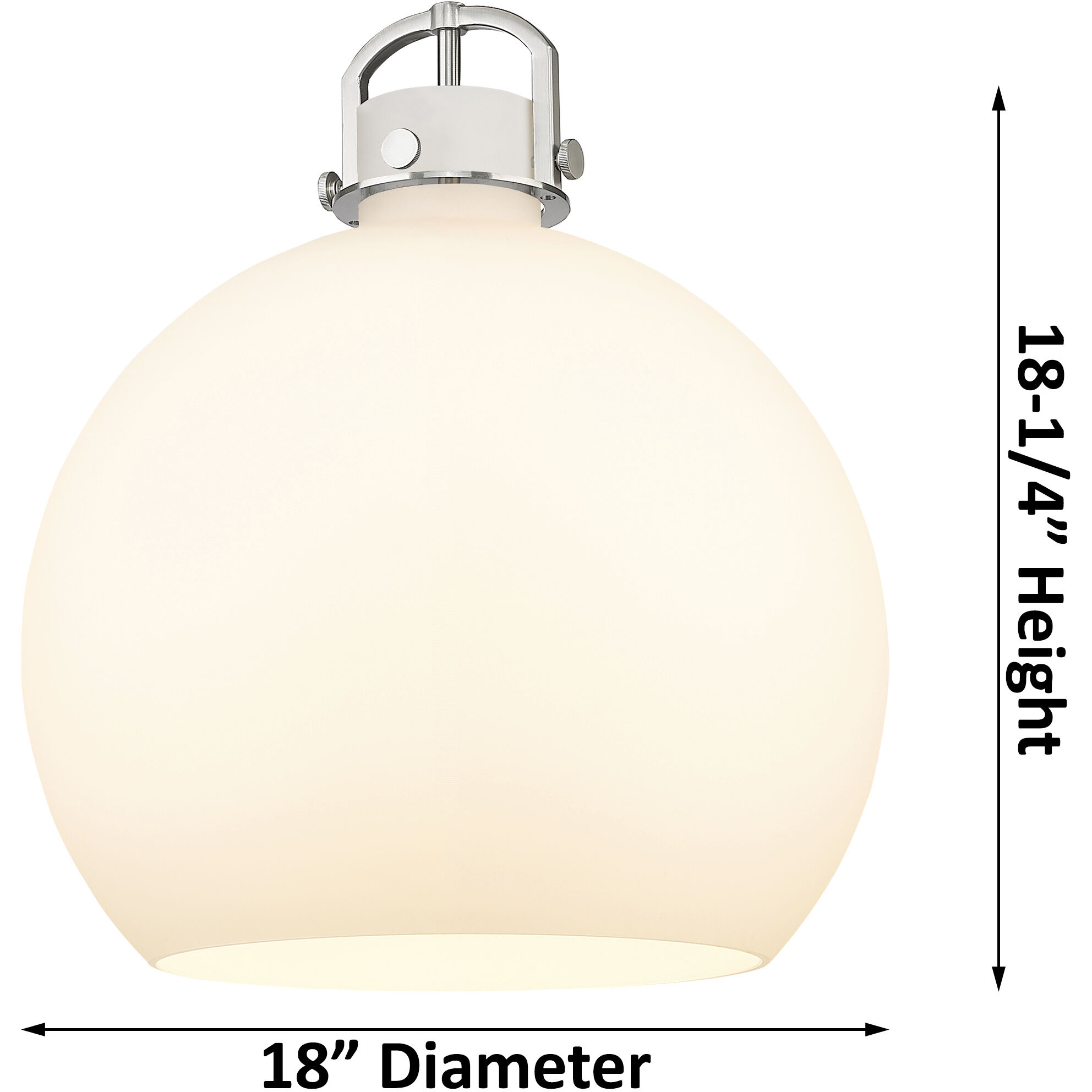 Newton Sphere 1 Light 18 inch Polished Nickel Pendant Ceiling Light in Clear Glass