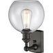 Ballston Athens LED 8 inch Oil Rubbed Bronze Sconce Wall Light in Clear Glass