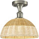 Ballston Bristol Natural II 1 Light 11.75 inch Brushed Satin Nickel Semi-Flush Mount Ceiling Light