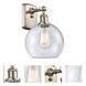 Ballston Athens LED 8 inch Brushed Satin Nickel Sconce Wall Light in Seedy Glass, Ballston