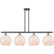 Ballston Large Farmhouse Chicken Wire 4 Light 48 inch Black Antique Brass Island Light Ceiling Light, Ballston