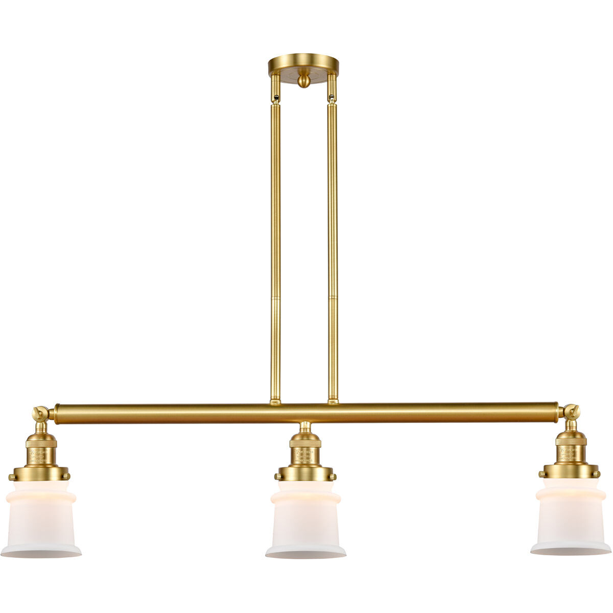 Franklin Restoration Small Canton 3 Light 39 inch Oil Rubbed Bronze Island Light Ceiling Light in Matte White Glass, Franklin Restoration