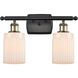 Ballston Hadley LED 16 inch Black Antique Brass Bath Vanity Light Wall Light in Matte White Glass, Ballston