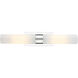 Ballston Urban 2 Light 24 inch Polished Chrome Bath Vanity Light Wall Light in Matte White Glass