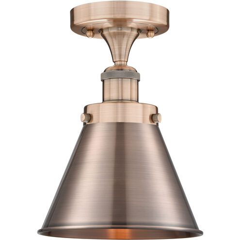 Appalachian 1 Light 8 inch Antique Copper Semi-Flush Mount Ceiling Light
