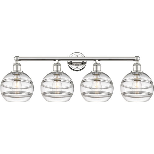 Edison Rochester 4 Light 35 inch Polished Nickel Bath Vanity Light Wall Light