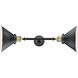 Franklin Restoration Briarcliff 2 Light 19 inch Black Antique Brass Bath Vanity Light Wall Light, Franklin Restoration