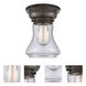 Aditi Bellmont 1 Light 6 inch Oil Rubbed Bronze Flush Mount Ceiling Light in Seedy Glass, Aditi