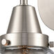 Caden 1 Light 6 inch Satin Nickel Sconce Wall Light in Seedy Glass