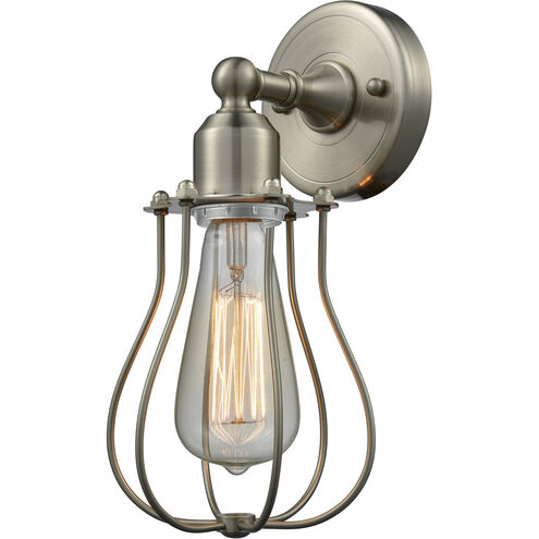 Austere Muselet 1 Light 6 inch Brushed Satin Nickel Sconce Wall Light in Incandescent, Austere