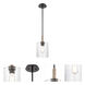 Paladin LED 7.13 inch Matte Black Mini Pendant Ceiling Light