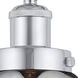 Franklin Restoration Bell 1 Light 5 inch Polished Chrome Sconce Wall Light in Light Smoke Glass