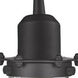Austere Centri LED 4.5 inch Matte Black Mini Pendant Ceiling Light in Clear Glass, Austere
