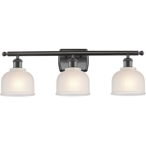 Ballston Dayton LED 26 inch Oil Rubbed Bronze Bath Vanity Light Wall Light in White Glass, Ballston