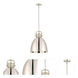 Newton Bell 1 Light 14 inch Polished Nickel Pendant Ceiling Light